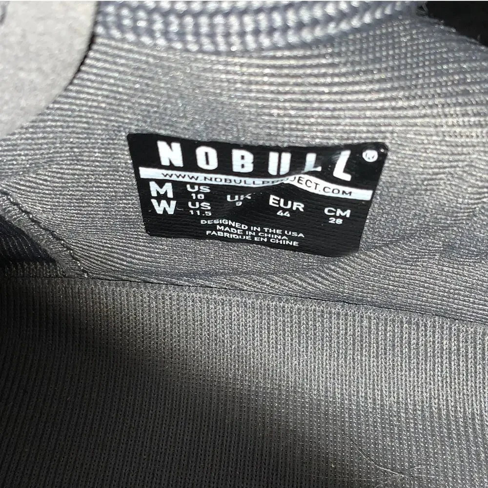 NOBULL Grey Canvas Trainer Sneakers Men's 10 Women's 11.5 Cross Training Shoes